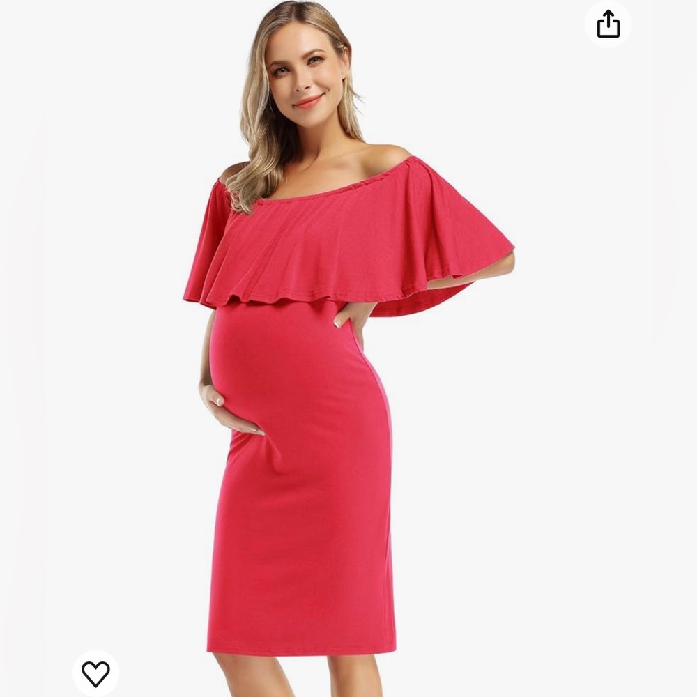 Fushia maternity dress